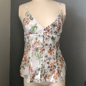 Guess Jeans Floral Camisole Strappy Top Medium